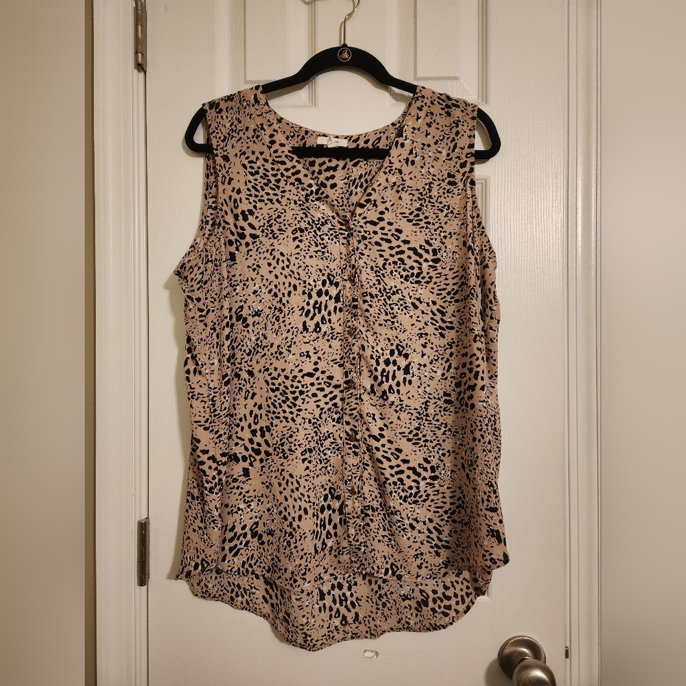 Sleeveless Blouse Maurices XXL Animal Print